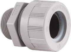 Woodhead Electrical - 20.62 to 23.8mm Capacity, Liquidtight, Straight Strain Relief Cord Grip - 1 NPT Thread, Nylon - Apex Tool & Supply