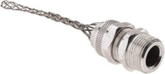 Woodhead Electrical - 6.35 to 9.53mm Capacity, Liquidtight, Straight Strain Relief Cord Grip - 3/4 NPT Thread, 5-5/8" Long, Aluminum - Apex Tool & Supply