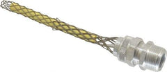 Woodhead Electrical - 9.53 to 12.7mm Capacity, Liquidtight, Straight Strain Relief Cord Grip - 3/4 NPT Thread, 6-1/4" Long, Aluminum - Apex Tool & Supply