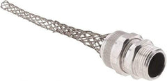 Woodhead Electrical - 14.4 to 17.45mm Capacity, Liquidtight, Straight Strain Relief Cord Grip - 1 NPT Thread, 6-1/2" Long, Aluminum - Apex Tool & Supply