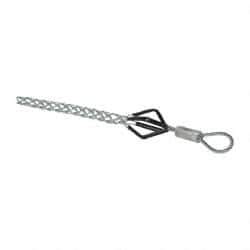 Woodhead Electrical - Flexible Eye, Closed Mesh, Steel Wire Pulling Grip - 5" Mesh, 1/4 to 0.36" Cable Diam - Apex Tool & Supply