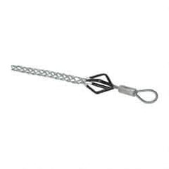 Woodhead Electrical - Flexible Eye, Closed Mesh, Steel Wire Pulling Grip - 5" Mesh, 1/4 to 0.36" Cable Diam - Apex Tool & Supply