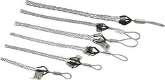 Woodhead Electrical - Flexible Eye, Closed Mesh, Steel Wire Pulling Grip Set - 5-12" Mesh, 1/4 to 1.24" Cable Diam - Apex Tool & Supply
