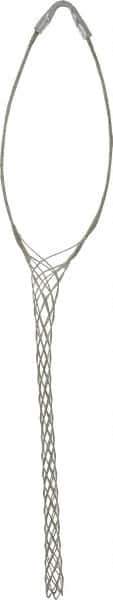 Woodhead Electrical - 1-1/2 to 1.74 Inch Cable Diameter, Tinned Bronze, Single Loop Support Grip - 18 Inch Long, 1,680 Lb. Breaking Strength, 18 Inch Mesh Length - Apex Tool & Supply