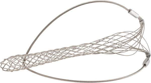 Woodhead Electrical - 2 to 2.49 Inch Cable Diameter, Tinned Bronze, Single Loop Support Grip - 28 Inch Long, 3,760 Lb. Breaking Strength, 22 Inch Mesh Length - Apex Tool & Supply