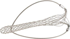 Woodhead Electrical - 2 to 2.49 Inch Cable Diameter, Tinned Bronze, Single Loop Support Grip - 28 Inch Long, 3,760 Lb. Breaking Strength, 22 Inch Mesh Length - Apex Tool & Supply