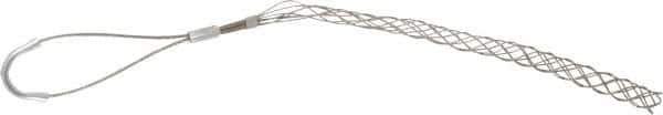 Woodhead Electrical - 1/2 to 0.61 Inch Cable Diameter, Tinned Bronze, Offset Loop Support Grip - 18 Inch Long, 770 Lb. Breaking Strength, 11 Inch Mesh Length - Apex Tool & Supply