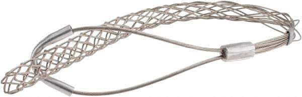 Woodhead Electrical - 0.62 to 0.74 Inch Cable Diameter, Tinned Bronze, Offset Loop Support Grip - 18 Inch Long, 960 Lb. Breaking Strength, 11 Inch Mesh Length - Apex Tool & Supply