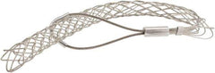Woodhead Electrical - 1-1/4 to 1.49 Inch Cable Diameter, Tinned Bronze, Offset Loop Support Grip - 23 Inch Long, 1,680 Lb. Breaking Strength, 16 Inch Mesh Length - Apex Tool & Supply