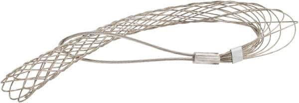 Woodhead Electrical - 2-1/2 to 2.99 Inch Cable Diameter, Tinned Bronze, Offset Loop Support Grip - 31 Inch Long, 3,760 Lb. Breaking Strength, 24 Inch Mesh Length - Apex Tool & Supply