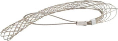 Woodhead Electrical - 2-1/2 to 2.99 Inch Cable Diameter, Tinned Bronze, Offset Loop Support Grip - 31 Inch Long, 3,760 Lb. Breaking Strength, 24 Inch Mesh Length - Apex Tool & Supply