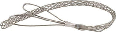 Woodhead Electrical - 1-1/4 to 1.49 Inch Cable Diameter, Tinned Bronze, Double Loop Support Grip - 41 Inch Long, 4,720 Lb. Breaking Strength, 31 Inch Mesh Length - Apex Tool & Supply