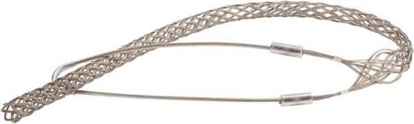 Woodhead Electrical - 3/4 to 0.99 Inch Cable Diameter, Tinned Bronze, Single Loop Support Grip - 36 Inch Long, 2,700 Lb. Breaking Strength, 26 Inch Mesh Length - Apex Tool & Supply