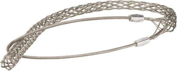 Woodhead Electrical - 1 to 1.24 Inch Cable Diameter, Tinned Bronze, Single Loop Support Grip - 39 Inch Long, 4,720 Lb. Breaking Strength, 29 Inch Mesh Length - Apex Tool & Supply