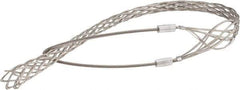 Woodhead Electrical - 1-1/2 to 1.99 Inch Cable Diameter, Tinned Bronze, Single Loop Support Grip - 45 Inch Long, 4,720 Lb. Breaking Strength, 35 Inch Mesh Length - Apex Tool & Supply