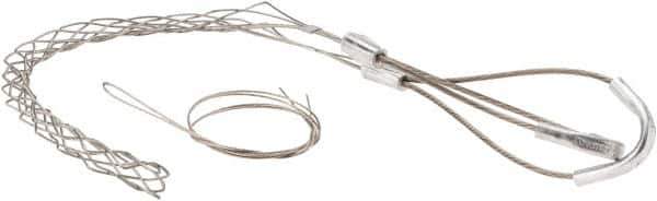 Woodhead Electrical - 1/2 to 0.61 Inch Cable Diameter, Tinned Bronze, Double Loop Support Grip - 18 Inch Long, 770 Lb. Breaking Strength, 11 Inch Mesh Length - Apex Tool & Supply