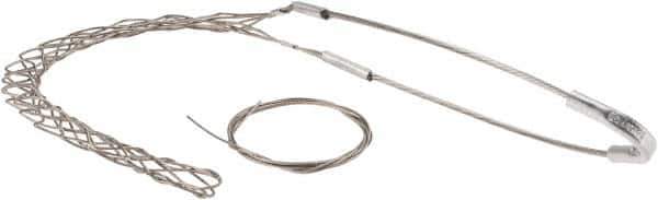 Woodhead Electrical - 1/2 to 0.61 Inch Cable Diameter, Tinned Bronze, Single Loop Support Grip - 18 Inch Long, 770 Lb. Breaking Strength, 11 Inch Mesh Length - Apex Tool & Supply