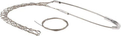 Woodhead Electrical - 1/2 to 0.61 Inch Cable Diameter, Tinned Bronze, Single Loop Support Grip - 18 Inch Long, 770 Lb. Breaking Strength, 11 Inch Mesh Length - Apex Tool & Supply