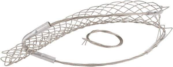 Woodhead Electrical - 3/4 to 0.99 Inch Cable Diameter, Tinned Bronze, Single Loop Support Grip - 22 Inch Long, 1,320 Lb. Breaking Strength, 14 Inch Mesh Length - Apex Tool & Supply