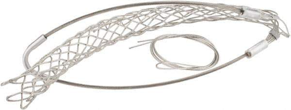 Woodhead Electrical - 1-1/4 to 1.49 Inch Cable Diameter, Tinned Bronze, Single Loop Support Grip - 26 Inch Long, 1,680 Lb. Breaking Strength, 16 Inch Mesh Length - Apex Tool & Supply