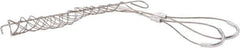 Woodhead Electrical - 1/2 to 0.61 Inch Cable Diameter, Tinned Bronze, Double Loop Support Grip - 18 Inch Long, 770 Lb. Breaking Strength, 11 Inch Mesh Length - Apex Tool & Supply