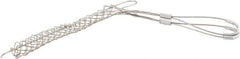 Woodhead Electrical - 0.62 to 0.74 Inch Cable Diameter, Tinned Bronze, Double Loop Support Grip - 18 Inch Long, 1,150 Lb. Breaking Strength, 11 Inch Mesh Length - Apex Tool & Supply