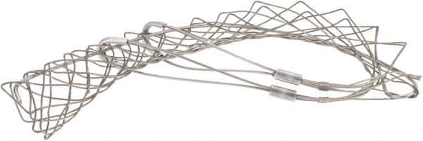 Woodhead Electrical - 1-1/2 to 1.74 Inch Cable Diameter, Tinned Bronze, Double Loop Support Grip - 25 Inch Long, 1,920 Lb. Breaking Strength, 18 Inch Mesh Length - Apex Tool & Supply
