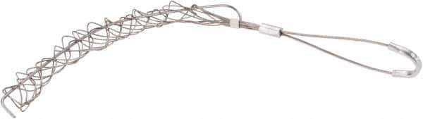 Woodhead Electrical - 1/2 to 0.61 Inch Cable Diameter, Tinned Bronze, Offset Loop Support Grip - 18 Inch Long, 770 Lb. Breaking Strength, 11 Inch Mesh Length - Apex Tool & Supply