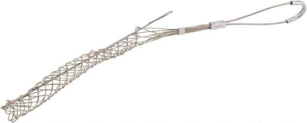 Woodhead Electrical - 0.62 to 0.74 Inch Cable Diameter, Tinned Bronze, Offset Loop Support Grip - 18 Inch Long, 960 Lb. Breaking Strength, 11 Inch Mesh Length - Apex Tool & Supply