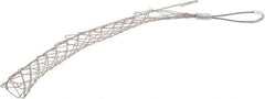 Woodhead Electrical - 1-1/2 to 1.74 Inch Cable Diameter, Tinned Bronze, Offset Loop Support Grip - 25 Inch Long, 1,680 Lb. Breaking Strength, 18 Inch Mesh Length - Apex Tool & Supply