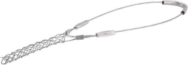 Woodhead Electrical - 0.22 to 0.32 Inch Cable Diameter, Galvanized Steel, Single Loop Support Grip - 12-1/2 Inch Long, 650 Lb. Breaking Strength, 3-1/2 Inch Mesh Length - Apex Tool & Supply