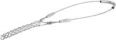 Woodhead Electrical - 0.22 to 0.32 Inch Cable Diameter, Galvanized Steel, Single Loop Support Grip - 12-1/2 Inch Long, 650 Lb. Breaking Strength, 3-1/2 Inch Mesh Length - Apex Tool & Supply