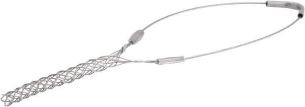 Woodhead Electrical - 0.3 to 0.43 Inch Cable Diameter, Galvanized Steel, Single Loop Support Grip - 13-1/2 Inch Long, 1,100 Lb. Breaking Strength, 4-1/2 Inch Mesh Length - Apex Tool & Supply