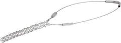 Woodhead Electrical - 0.3 to 0.43 Inch Cable Diameter, Galvanized Steel, Single Loop Support Grip - 13-1/2 Inch Long, 1,100 Lb. Breaking Strength, 4-1/2 Inch Mesh Length - Apex Tool & Supply