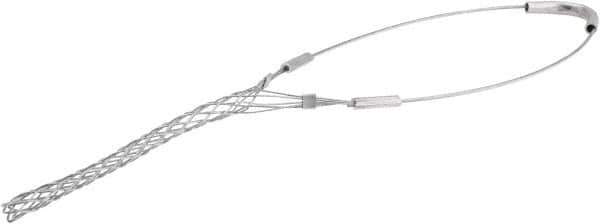Woodhead Electrical - 0.4 to 0.56 Inch Cable Diameter, Galvanized Steel, Single Loop Support Grip - 14 Inch Long, 1,100 Lb. Breaking Strength, 5 Inch Mesh Length - Apex Tool & Supply