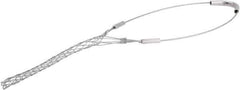 Woodhead Electrical - 0.4 to 0.56 Inch Cable Diameter, Galvanized Steel, Single Loop Support Grip - 14 Inch Long, 1,100 Lb. Breaking Strength, 5 Inch Mesh Length - Apex Tool & Supply