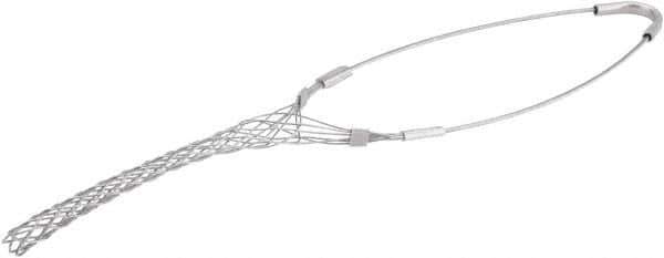 Woodhead Electrical - 0.53 to 0.73 Inch Cable Diameter, Galvanized Steel, Single Loop Support Grip - 15-1/2 Inch Long, 1,100 Lb. Breaking Strength, 6-1/2 Inch Mesh Length - Apex Tool & Supply