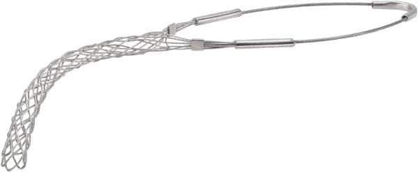 Woodhead Electrical - 0.7 to 0.85 Inch Cable Diameter, Galvanized Steel, Single Loop Support Grip - 17-1/2 Inch Long, 1,900 Lb. Breaking Strength, 8-1/2 Inch Mesh Length - Apex Tool & Supply