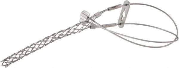 Woodhead Electrical - 0.4 to 0.56 Inch Cable Diameter, Galvanized Steel, Locking Bale and Universal Loop Support Grip - 17 Inch Long, 1,100 Lb. Breaking Strength, 5 Inch Mesh Length - Apex Tool & Supply