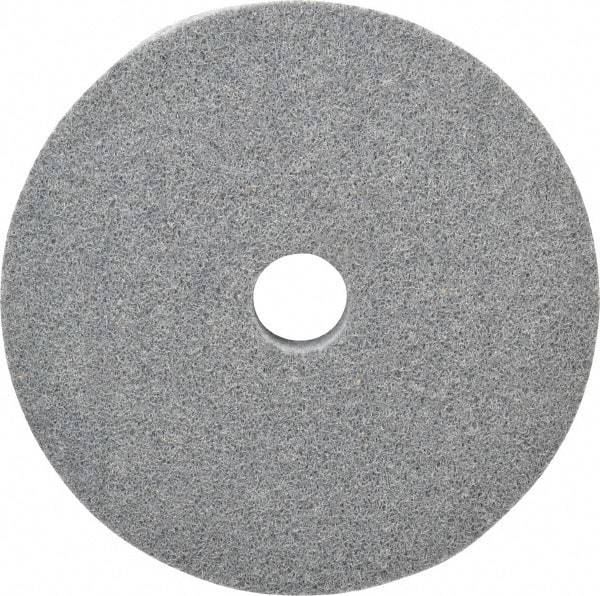 Norton - 6" Diam, 1" Face Width, 1" Center Hole, Fine Grade, Silicon Carbide Deburring Wheel - Unitized, Medium Density 4 Grade, 4,800 RPM - Apex Tool & Supply