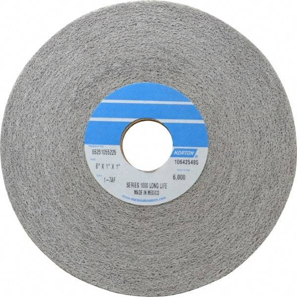 Norton - 6" Diam, 1" Face Width, 1" Center Hole, Fine Grade, Aluminum Oxide Deburring Wheel - Convolute, Hard Density 7 Grade, 4,500 RPM - Apex Tool & Supply