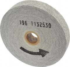Norton - 6" Diam, 1" Face Width, 1" Center Hole, Medium Grade, Aluminum Oxide Deburring Wheel - Convolute, Hard Density 7 Grade, 6,000 RPM - Apex Tool & Supply