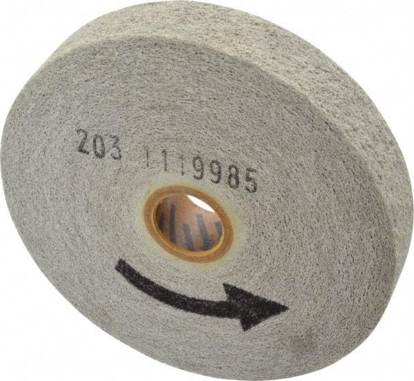 Norton - 6" Diam, 1" Face Width, 1" Center Hole, Fine Grade, Aluminum Oxide Deburring Wheel - Convolute, Medium Density 6 Grade, 4,500 RPM - Apex Tool & Supply