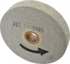 Norton - 6" Diam, 1" Face Width, 1" Center Hole, Fine Grade, Aluminum Oxide Deburring Wheel - Convolute, Medium Density 6 Grade, 4,500 RPM - Apex Tool & Supply
