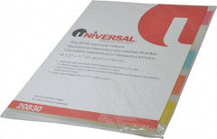 UNIVERSAL - 8-1/2 x 11" 5 Tabs, Single Sided Clear Mylar Reinforced Binding Edge, Insertable Tab Economy Indexes - Multicolor Tabs, Buff Folder - Apex Tool & Supply