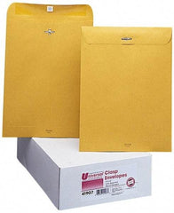UNIVERSAL - 10-1/2" Long x 7-1/2" Wide Clasp with Gummed Flap Kraft Envelope - 28 Lb Paper Weight - Apex Tool & Supply
