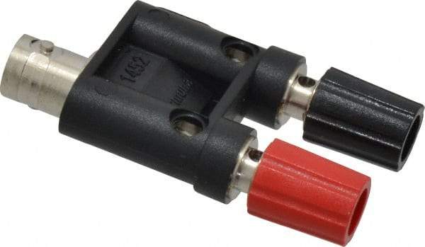 Pomona - Black Electrical Test Equipment Adapter - Use with Female BNC to Stackable Binding Posts - Apex Tool & Supply