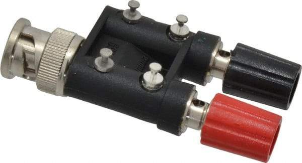 Pomona - Black Electrical Test Equipment Adapter - Use with Male BNC to Isolated Binding Posts - Apex Tool & Supply