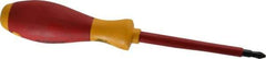 Wiha - #2, 8-9/16" OAL, Standard Phillips Screwdriver - 4" Blade Length, Ergonomic Handle - Apex Tool & Supply