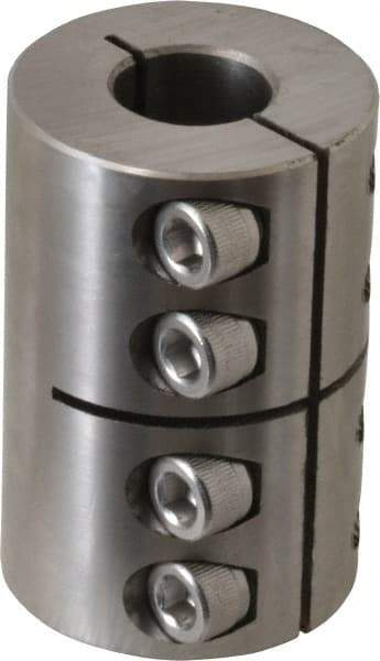 Climax Metal Products - 3/4" Inside x 1-1/2" Outside Diam, One Piece Split Clamping Collar - 2-1/4" Long - Apex Tool & Supply